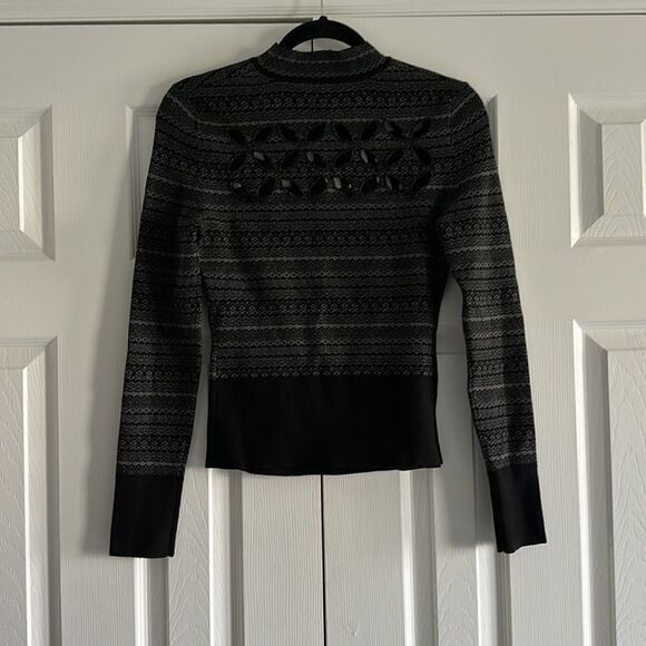 Bailey/44 Women’s Black & Grey Cutout Sweater - Picture 5 of 5